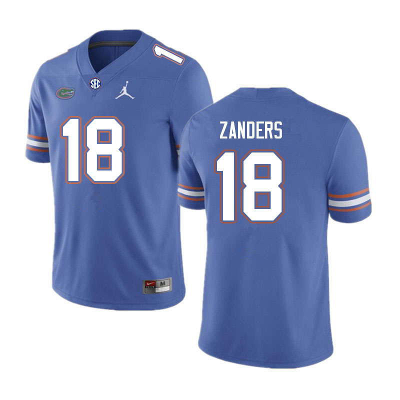 Men #18 Dante Zanders Florida Gators College Football Jerseys Sale-Royal